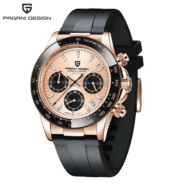 🕰️ PAGANI DESIGN V2 Men's Chronograph Watch – 40mm Quartz, Sapphire Crystal, Stainless Steel