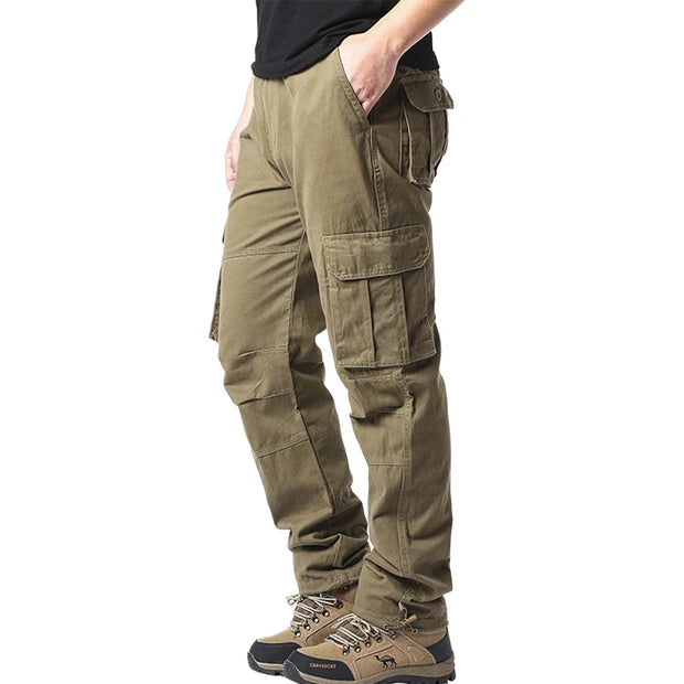 Men’s Large-Pocket Loose Tactical Overalls
