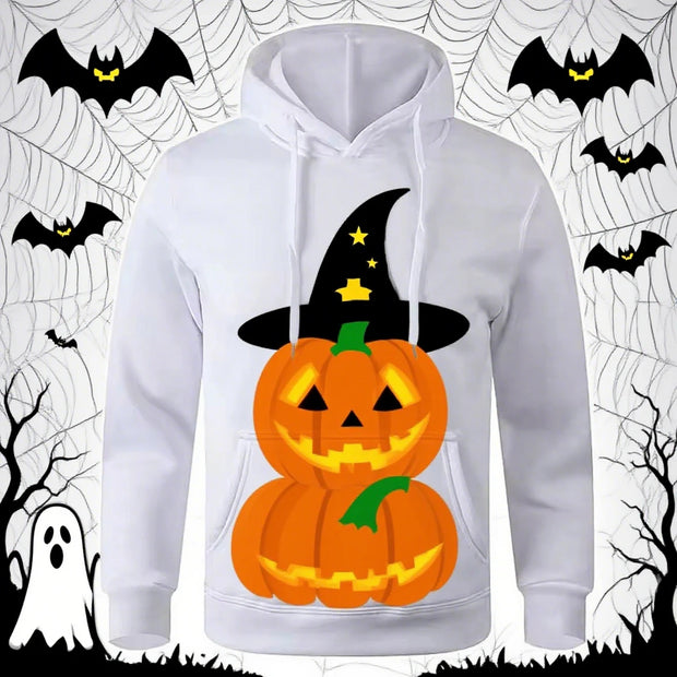 Halloween hoodies for man Graphic Men's Hoodie Skull Print Classic Casual 3D Printed Pullover Holiday Out Hoodie Long Sleeve Top