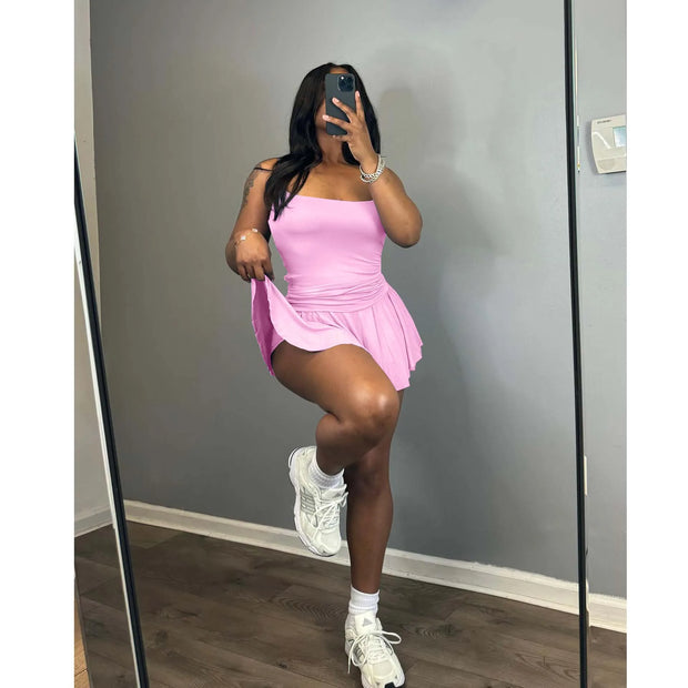 Mini Elegant Luxury Pleated Dress