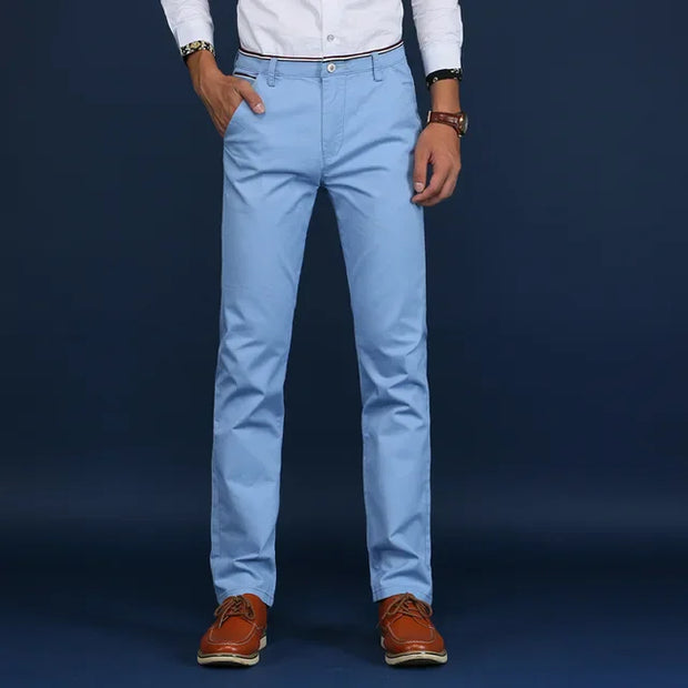 Men’s Classic Spring/Summer Cotton Casual Trousers