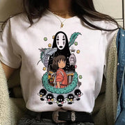 Summer Comfortable Casual Short Sleeve T-Shirt Japanese Anime Harajuku Cute Clothing T-Shirt Women's Clothing