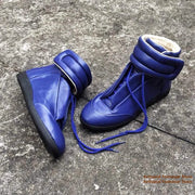 High-Top Sneaker for Men Designer Genuine Leather Outdoor Comfort Flat Trainers Ankle Boot Stylish Trendy Handmade Men Shoes