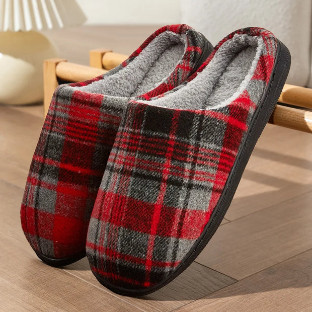 Cozy Feet, Happy Heart: Plaid Furry Slippers 🧦