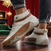 High Fashion Mens's Boots Anti Slip Trendy Patterned Hiking Boots Blue Thick Soled Sports Shoes 2025 New Autumn and Winter Boots