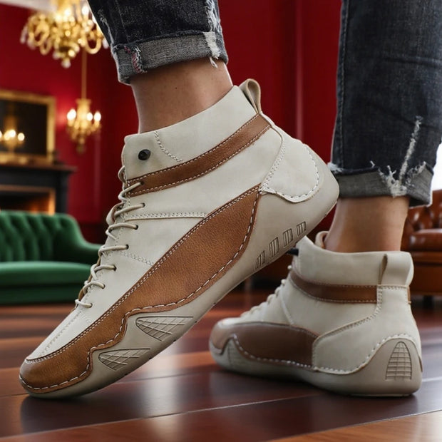 High Fashion Mens's Boots Anti Slip Trendy Patterned Hiking Boots Blue Thick Soled Sports Shoes 2025 New Autumn and Winter Boots