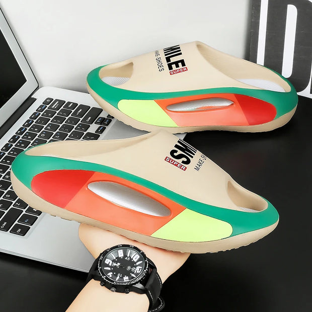 Men Summer Massage Slippers Women Indoor Soft Garden Bottom Slippers Outdoor Sandals Male Flip Flops Sandals Beach Casual Shoes