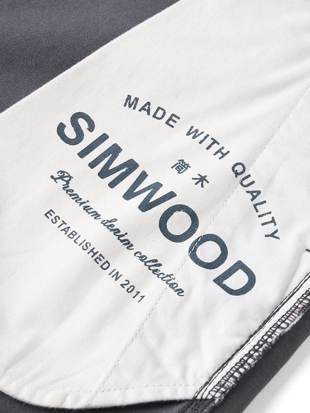 SIMWOOD Men’s 2025 Spring Regular Straight Dark Wash Chinos