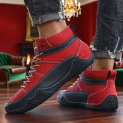 High Fashion Mens's Boots Anti Slip Trendy Patterned Hiking Boots Blue Thick Soled Sports Shoes 2025 New Autumn and Winter Boots