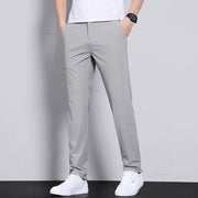 Men’s Ultra-Thin Ice Silk Slim Straight Casual Trousers