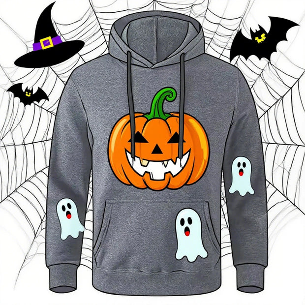 Halloween hoodies for man Graphic Men's Hoodie Skull Print Classic Casual 3D Printed Pullover Holiday Out Hoodie Long Sleeve Top