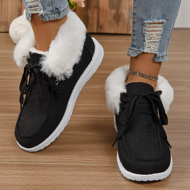 Casual Flats Cotton Boots Winter New Sport Platform Fashion Work Shoes Women Winter New Luxury Hot Plush Boots