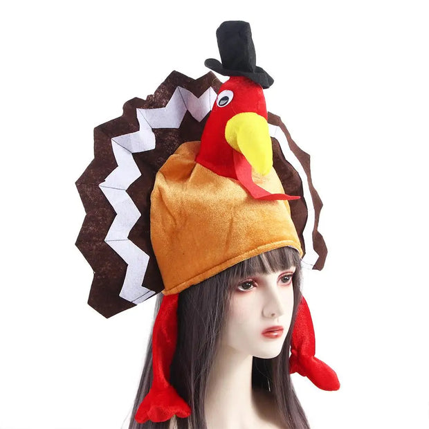 Turkish Hat Thanksgiving Day Festive Decoration Thanksgiving Themed Party Chicken Feet Festival Costume Turkey Hat Cute Caps