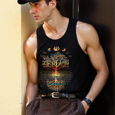 Men's Cotton Sleeveless Fitness Vest – Wide Shoulder, Slim Fit, Solid Color (Pack)