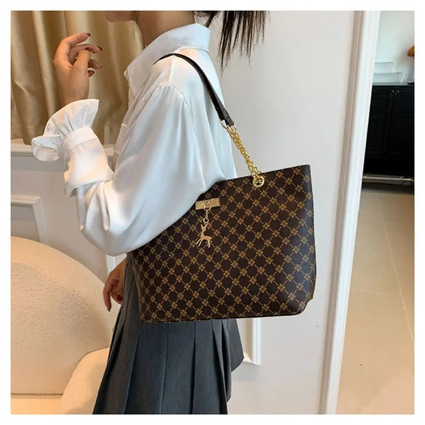 👜 Trendy Luxury Tote Bag - Spacious Shopping Bag with Fashion Printing for Women! 💃