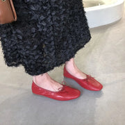 Fashion Shallow Women Ballet Flats Dance Shoes Casual Female Soft Footwear Butterfly-Knot Ladies Flats Slip On Shoes
