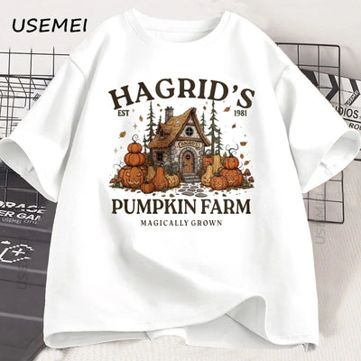 Fall Season T-shirt Autumn Pumpkin Retro Fall Vibes T Shirt Fall Girl Pumpkin Printed Tshirt Causal Cotton Short Sleeve Tees