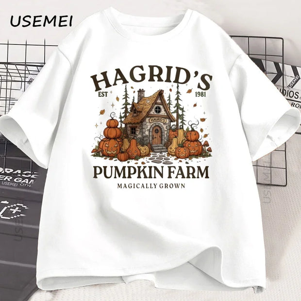 Fall Season T-shirt Autumn Pumpkin Retro Fall Vibes T Shirt Fall Girl Pumpkin Printed Tshirt Causal Cotton Short Sleeve Tees