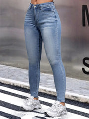 Women’s Blue Stretch Slim-Fit Jeans