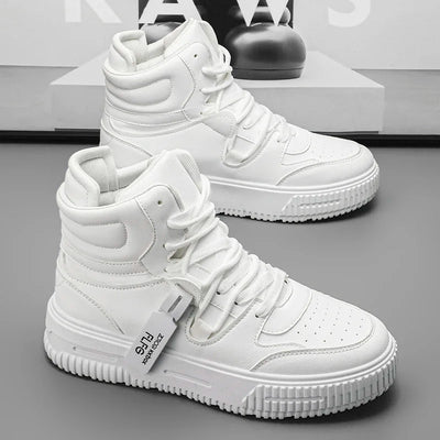 Casual Sneaker High-top Male Sneakers Loafers Shoes for Men Skateboard Sports and Leisure Wear-resistant Non-Slip All-match New