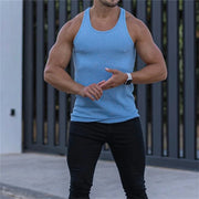 2024 Men's Black Fitness Tank Top – Breathable Sleeveless Gym & Running Vest