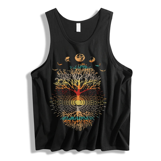 Men's Cotton Sleeveless Fitness Vest – Wide Shoulder, Slim Fit, Solid Color (Pack)