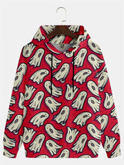 Halloween Theme Hoodies For Men Women 3D Printed Pumpkin Ghost Graphic Long Sleeve Top Autumn Stylish Cool Daily Casual Clothing