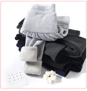 Skirt Leggings Autumn and Winter Fleece  Stretchy Warm High Waist Good Elastic Cotton Warm Leggings