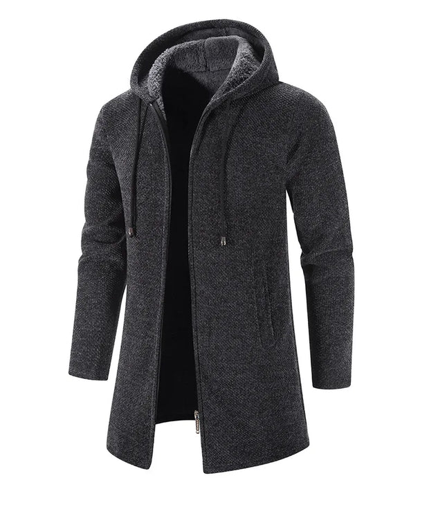 Men's Sweaters Coat Autumn Winter New Hot Warm Zipper Medium Long Cardigan Sweaters Man Casual Knitwear Sweatercoat mens clothes