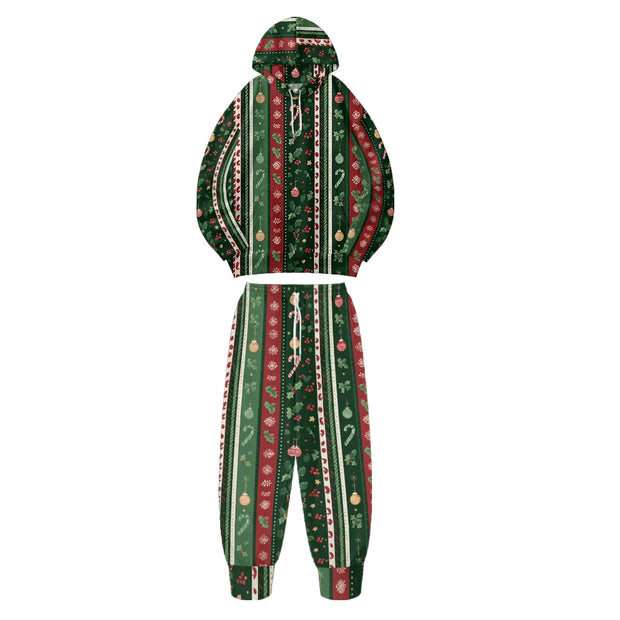 Festive Christmas Hoodies Pants with Holiday Patterns Santa Reindeer Snowman Trees Loungewear Holiday Season Gifts Fall Winter