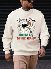 Hoodies Men's Christmas White Santa Claus Graphic Print Soft Warm HighQuality Cute Funny Breathable Festive Holiday Casual Top