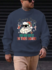 Hoodies Men's Christmas White Santa Claus Graphic Print Soft Warm HighQuality Cute Funny Breathable Festive Holiday Casual Top