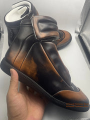 High-Top Sneaker for Men Designer Genuine Leather Outdoor Comfort Flat Trainers Ankle Boot Stylish Trendy Handmade Men Shoes