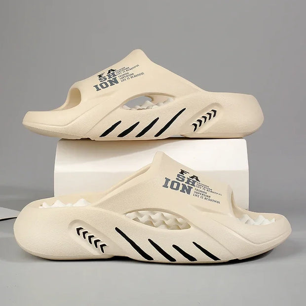 New Summer Man Massage Slippers 2023 Indoor Outdoor Sandals Beach Casual Shoes Soft Bottom Slippers Male Flip Flops Mens Sandals