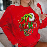 Cozy Christmas Sweatshirts, Women's Crew Neck Letter Print Sweatshirt for Fall & Winter, Casual Fashion Women Xmas Clothing