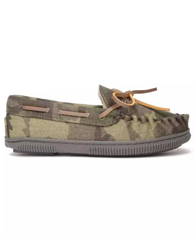 Minnetonka | Toddler Boys Pile Lined Hardsole Moccasin Slippers