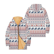 Cozy Christmas Fleece Pullover Hoodie Festive Snowman Reindeer Snowflake Long Sleeve Ugly Xmas Sweater Style Tops for Women Men