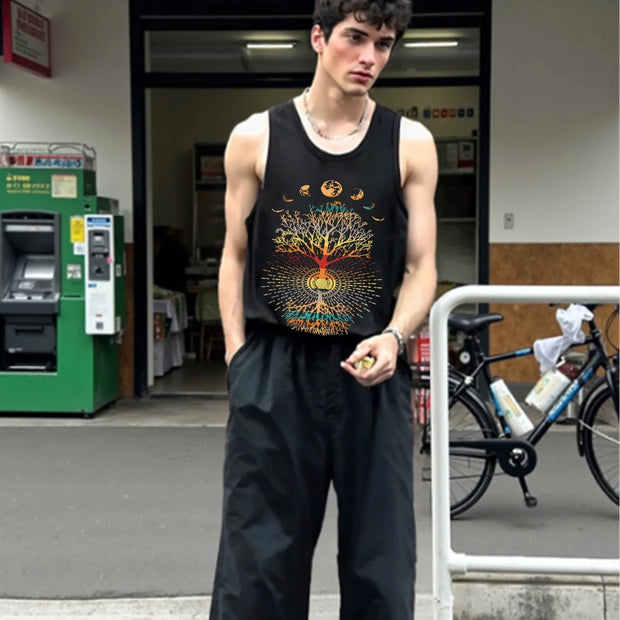 Men's Cotton Sleeveless Fitness Vest – Wide Shoulder, Slim Fit, Solid Color (Pack)