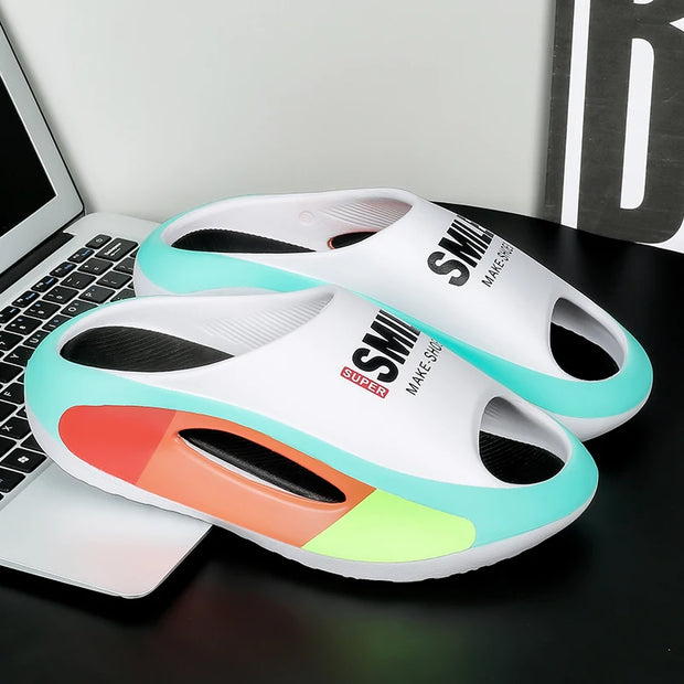 Men Summer Massage Slippers Women Indoor Soft Garden Bottom Slippers Outdoor Sandals Male Flip Flops Sandals Beach Casual Shoes