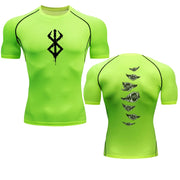 Anime Berserk Guts Men's Compression Shirt Fitness Sport Running Tight Gym TShirts Athletic Quick Dry Tops Tee Summer