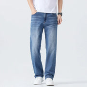 Men’s Summer Thin Straight-Leg Breathable Denim Pants