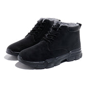 Men's Short Boots Fall/Winter Style Fleece-Lined, Thickened, Warm, Outdoor, Slip-Resistant, Durable High-Top Short Boots for Men